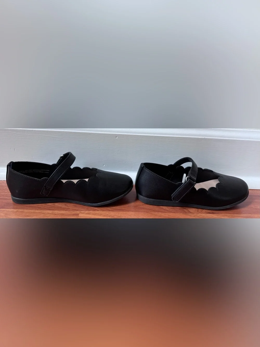 Girls’ Mary Jane Scalloped Flats - Size 12